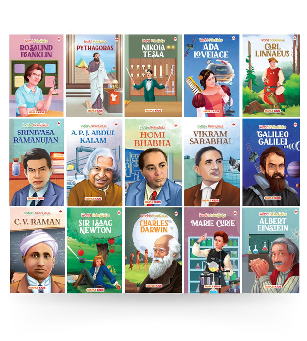 Story Books for Kids (Set of 15 Books) (Illustrated) - Scientists