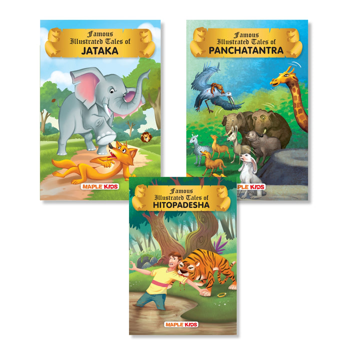 Story Books for Kids - Jataka, Panchatantra and Hitopadesha (Set of 3 Books)