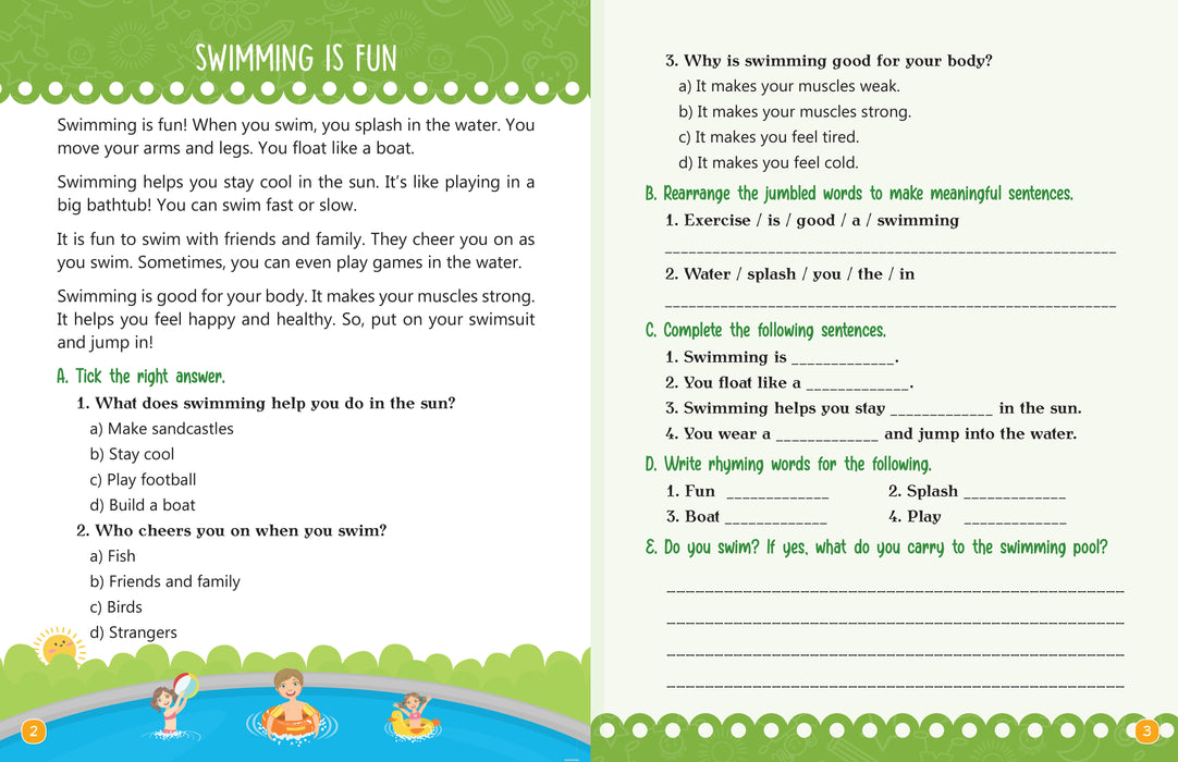 Reading Comprehension Activity Book for Kids