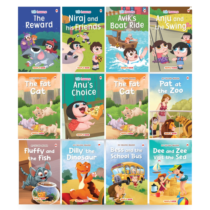 Story Books for Kids (Set of 12 Books) (Illustrated)