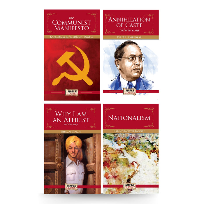 Politics - Classic Books - Annihilation of Caste, Why I Am an Atheist, Nationalism, Communist Manifesto (Set of 4 Books)